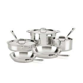 All-Clad D3 Stainless 3-Ply Bonded 8-Piece Cookware Set