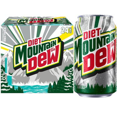 Diet Mountain Dew (12 fl. oz., 24 pk.) - Sam's Club