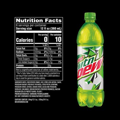 Diet Mountain Dew 24 Oz 24 Pk Sam S Club