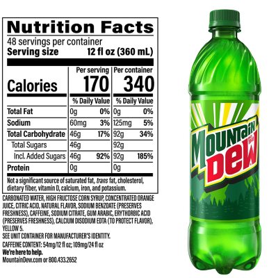 Mountain Dew 24 Fl Oz 24 Pk Sam S Club