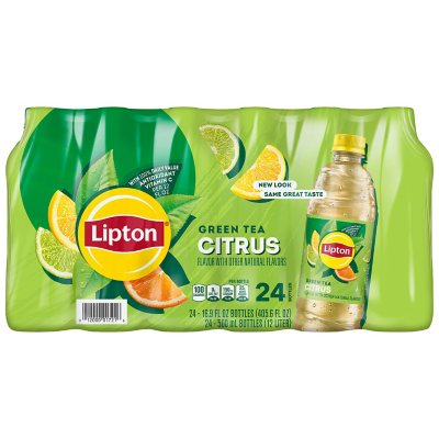 Lipton Herbal Iced Tea, Strawberry & Mint Green Tea, 16.9 oz, 12 Pack  Bottles 