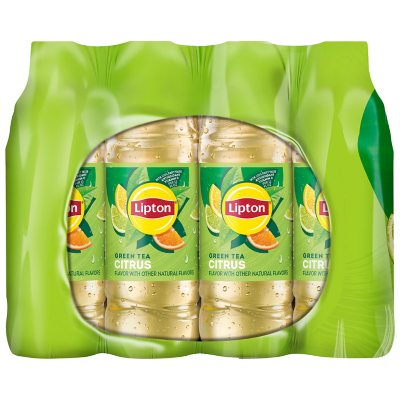 Lipton Lemon Iced Green Tea Plastic Bottle 16.9 fl oz 24