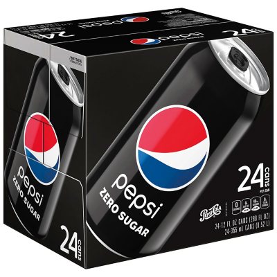 Pepsi - Pepsi, Zero Sugar - Zero Sugar 12 Fl Oz 24 Count Can (24