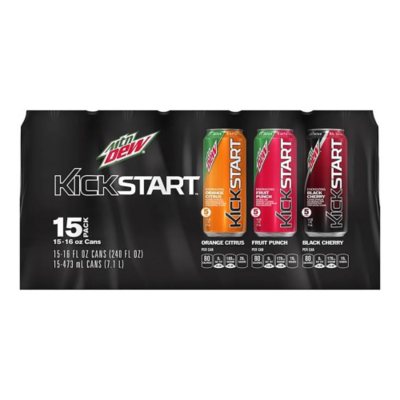 Mt Dew Kickstart Variety Pack (16 oz., 15 ct.) - Sam's Club