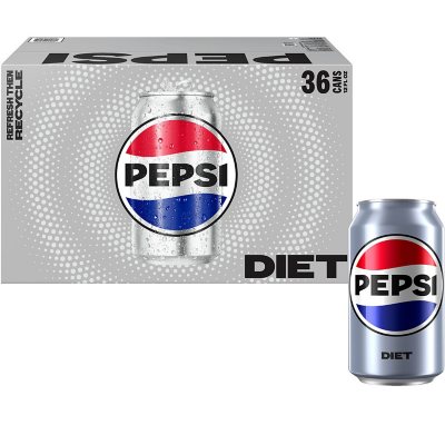 Diet Pepsi 12 Oz Cans 36 Pk Sams Club