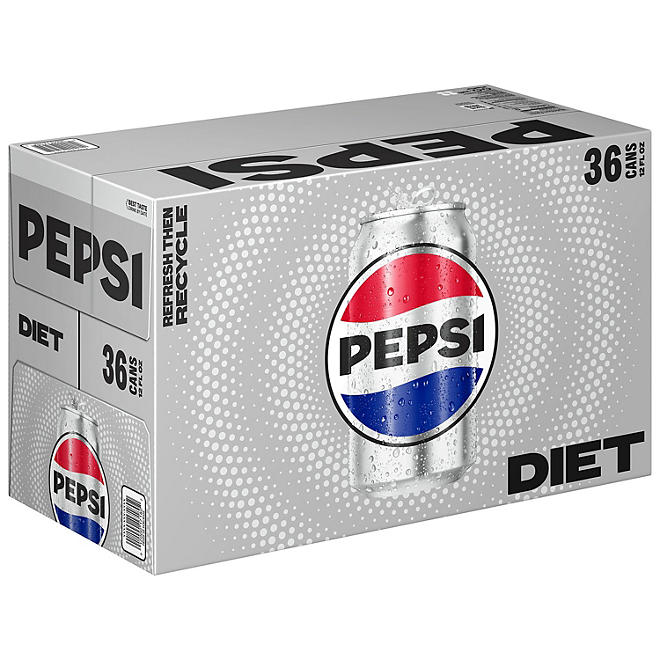 Diet Pepsi 12 oz. cans, 36 pk.