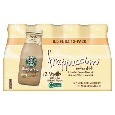 Starbucks Coffee Vanilla Frappuccino 9.5 oz Glass Bottle Pack of