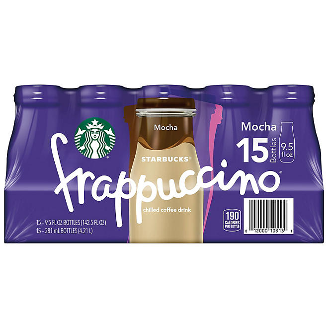 Starbucks Frappuccino Coffee Drink, Mocha 9.5 oz., 15 pk.