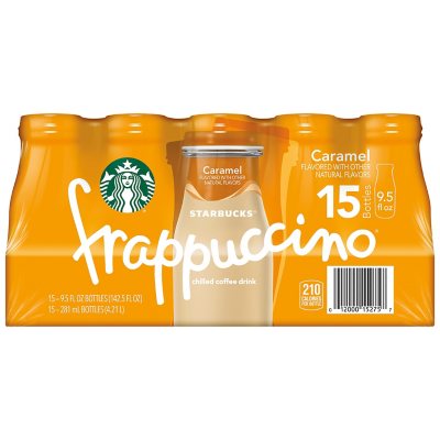 Starbucks Frappuccino Coffee Drink, Caramel, 9.5 oz Glass Bottles, 4 Count