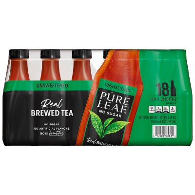 Pure Leaf Black Tea, Unsweetened, 18 Pack - 18 pack, 16.9 fl oz bottles