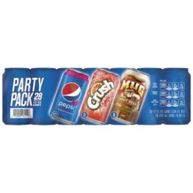 Pepsi Soda 3 Flavor Party Pack (12 oz., 28 pk.)