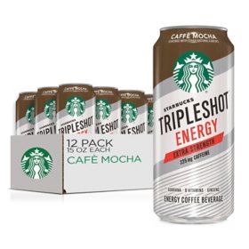 Starbucks Tripleshot Energy Extra Strength Mocha Coffee (15 fl. oz., 12 pk.)