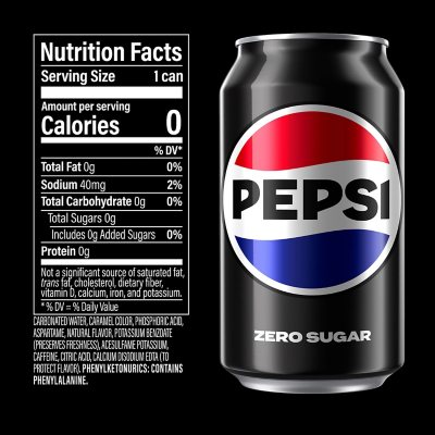 Pepsi Zero Sugar 12 Fl Oz 36 Pk Sam S Club