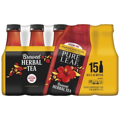 Pure Leaf Caffeine-Free Herbal Iced Tea, Mango Hibiscus (16.9 fl. oz., 15  pk.) - Sam's Club