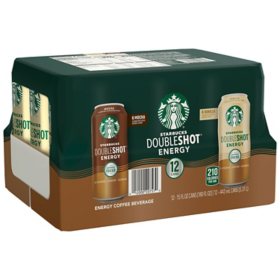 Starbucks Doubleshot Energy, Mocha and Vanilla Variety Pack 15 oz., 12 pk.