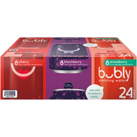 Bubly Berry Sparkling Water Variety Pack 12 fl. oz., 24 pk.