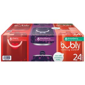 Bubly Berry Sparkling Water Variety Pack (12 fl. oz., 24 pk.)