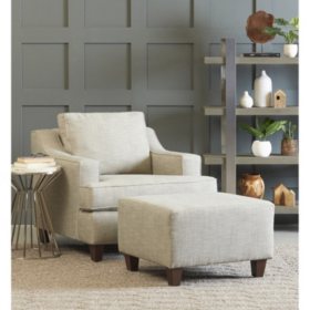 Klaussner Maria Accent Chair And Ottoman Living Room Collection