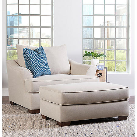Klaussner Tabby Oversized Chair And Ottoman Collection Sam S Club