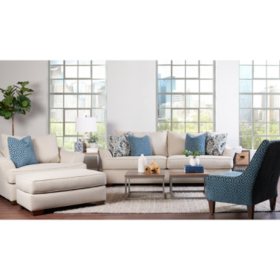 Klaussner Tabby Sofa Oversized Chair And Ottoman Living Room