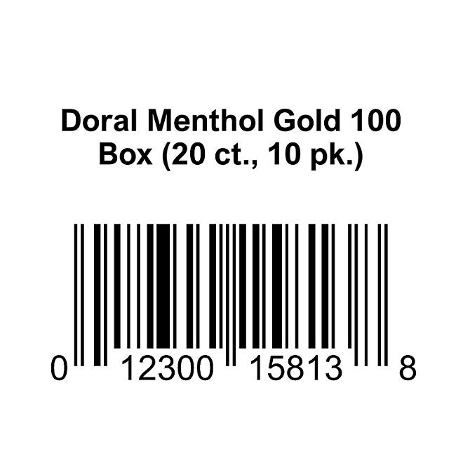 Doral Menthol Gold 100 Box (20 ct., 10 pk.)