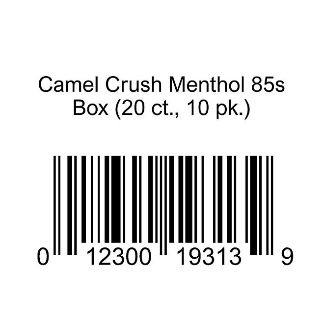 Camel Crush Menthol 85s Box 20 ct., 10 pk.