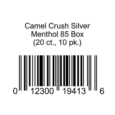 Camel Crush Silver Menthol 85 Box 20 Ct 10 Pk Sam S Club