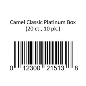 Camel Classic Platinum Box 20 ct., 10 pk.