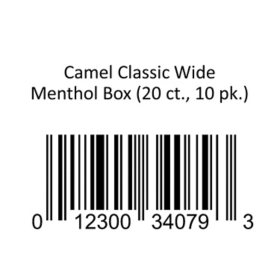 Camel Classic Wide Menthol Box 20 ct., 10 pk.