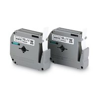 Brother P-Touch - M Series Tape Cartridges for P-Touch Labelers, 1/2w, Black on White - 2 ct.