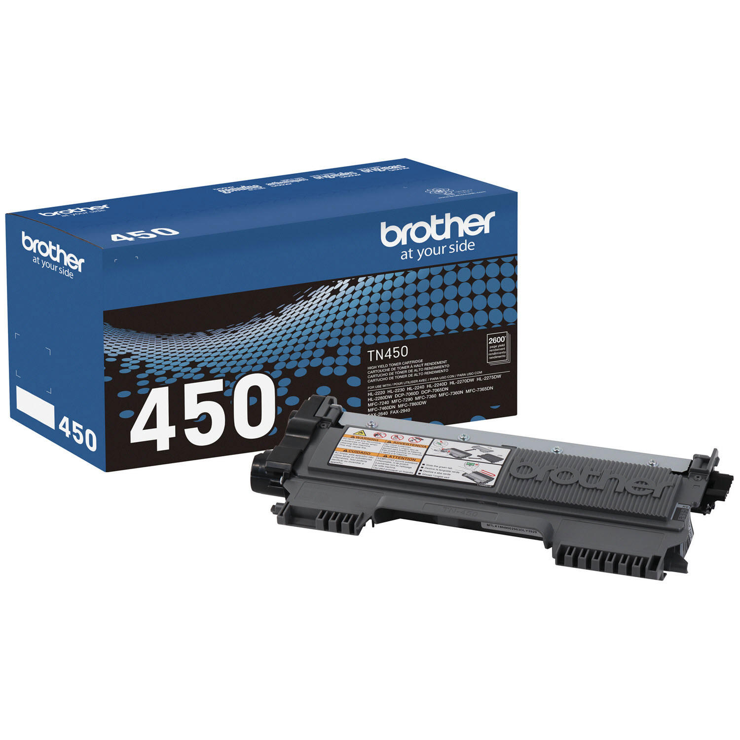 Brother - TN450 High Yield Toner Cartridge, Black - Save $5 with purchase of Member's Mark Multipurpose Bright Copy