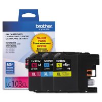 Brother LC103 Innobella High-Yield Ink Cartridge, Color (600 Page Yield, 3 pk.)