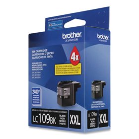 Brother LC109BK Super High-Yield Ink, Black (2400 PageYield)