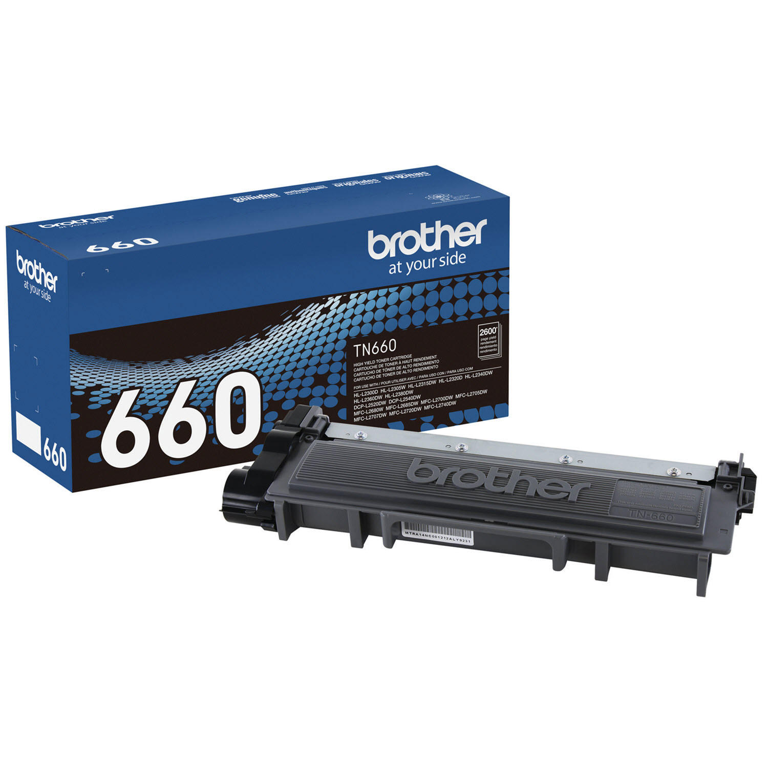 Brother TN660 High Yield Toner, Black - Save $5 with purchase of Member's Mark Multipurpose Bright Copy Paper Case