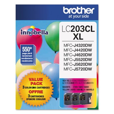 Brother - LC2033PKS (LC-2033PKS) High-Yield Ink, 550 Page-Yield, Cyan, Magenta - Yellow