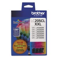Brother LC2053PKS High-Yield Ink, Cyan/Magenta/Yellow (1200 Page Yield)