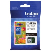 Brother LC3011BK Ink, 200 Page-Yield, Black