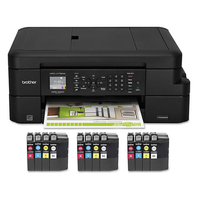 Brother MFCJ775DWXL All-In-One Inkjet Printer, Copy/Fax/Print/Scan