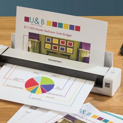 DS-740D Duplex Compact Mobile Document Scanner, 600 dpi Optical Resolution, 1-Sheet Duplex Auto Document Feeder