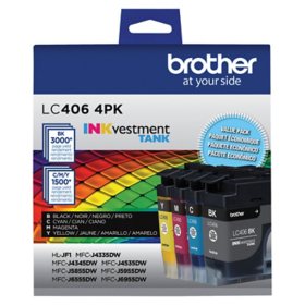 Brother LC4064PKS Ink, Black/Cyan/Magenta/Yellow