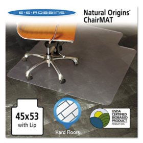 Es Robbins Natural Origins Chair Mat With Lip For Hard Floors 45