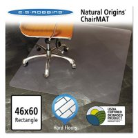 ES Robbins® Natural Origins Chair Mat for Hard Floors, 46 x 60, Clear
