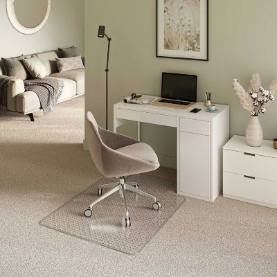 Details about   ES Robbins EverLife Chair Mat For Medium Pile Carpet With Lip 