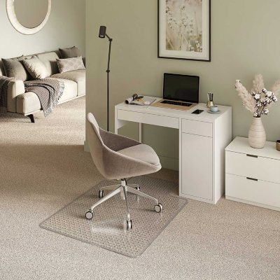 Corner desk chair mat for online carpet