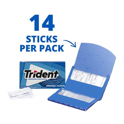 Trident Original Flavor Sugar Free Gum 14 Pc Pk 15 Pk Sam S Club