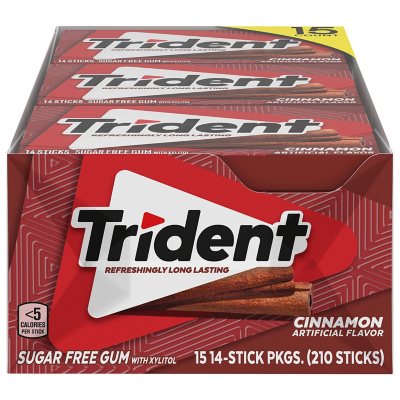 Trident cinnamon chewing gums