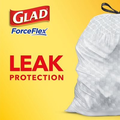 Glad ForceFlex Tall Kitchen Drawstring Trash Bags with Gain Original Scent & Febreze Freshness - White - 13 Gallon - 150 ct