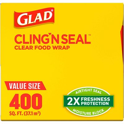 Glad Cling Wrap Clear Plastic Wrap, 200 Sq Ft -  Online  Kosher Grocery Shopping and Delivery Service