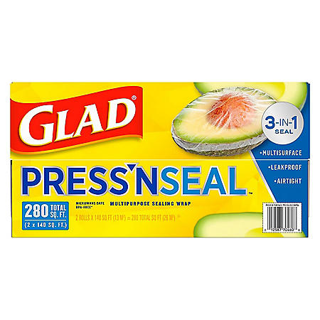 Glad Press'n Seal Food Plastic Wrap (280 sq. ft., 2 pk.)