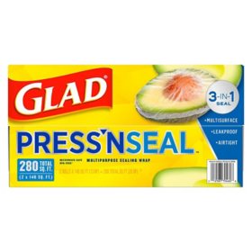 Glad Press'n Seal Plastic Food Wrap 140 sq. ft./roll, 2 rolls